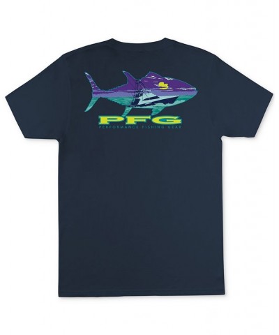 Men's PFG WeeBee Graphic T-Shirt Blue $13.74 T-Shirts