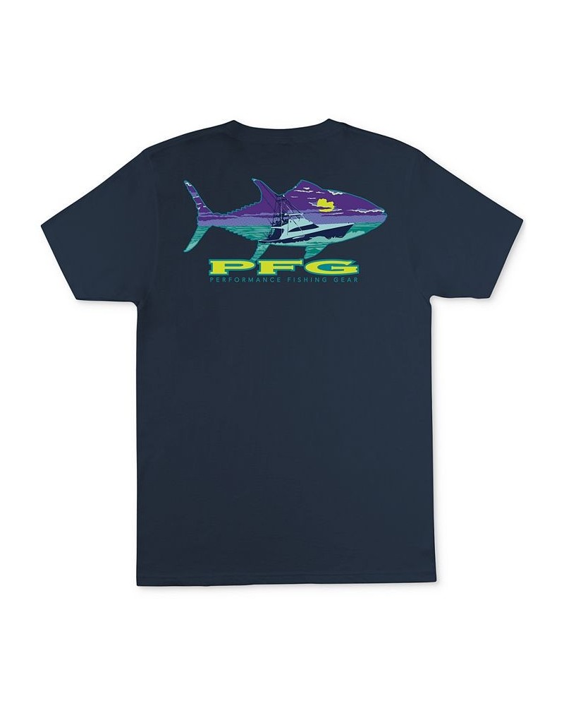 Men's PFG WeeBee Graphic T-Shirt Blue $13.74 T-Shirts