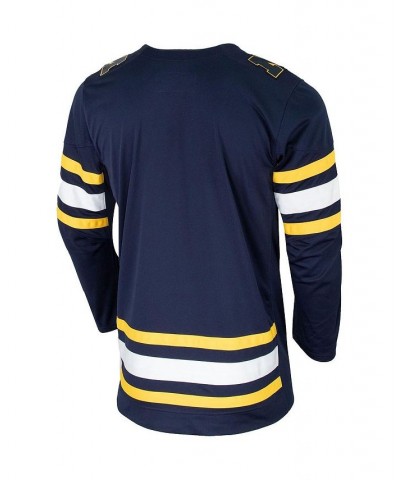 Men's Navy Michigan Wolverines Replica Team Hockey Jersey $60.20 Jersey