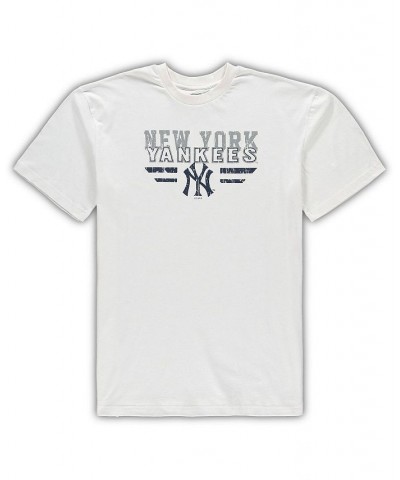 Men's White, Navy New York Yankees Big and Tall Pinstripe Sleep Set $33.60 Pajama
