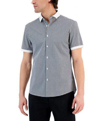 Men's Slim-Fit Short-Sleeve Gingham Shirt PD01 $51.74 Shirts