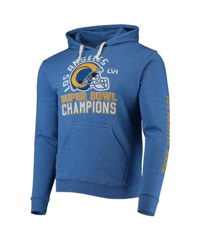 Men's Threads Royal Los Angeles Rams Super Bowl LVI Champions Hard Count Pullover Hoodie $52.99 Sweatshirt