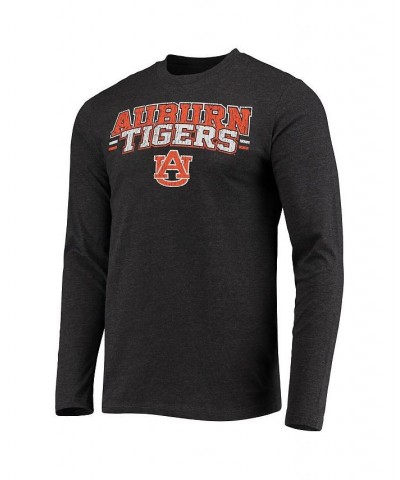 Men's Navy, Heathered Charcoal Auburn Tigers Meter Long Sleeve T-shirt and Pants Sleep Set $40.00 Pajama