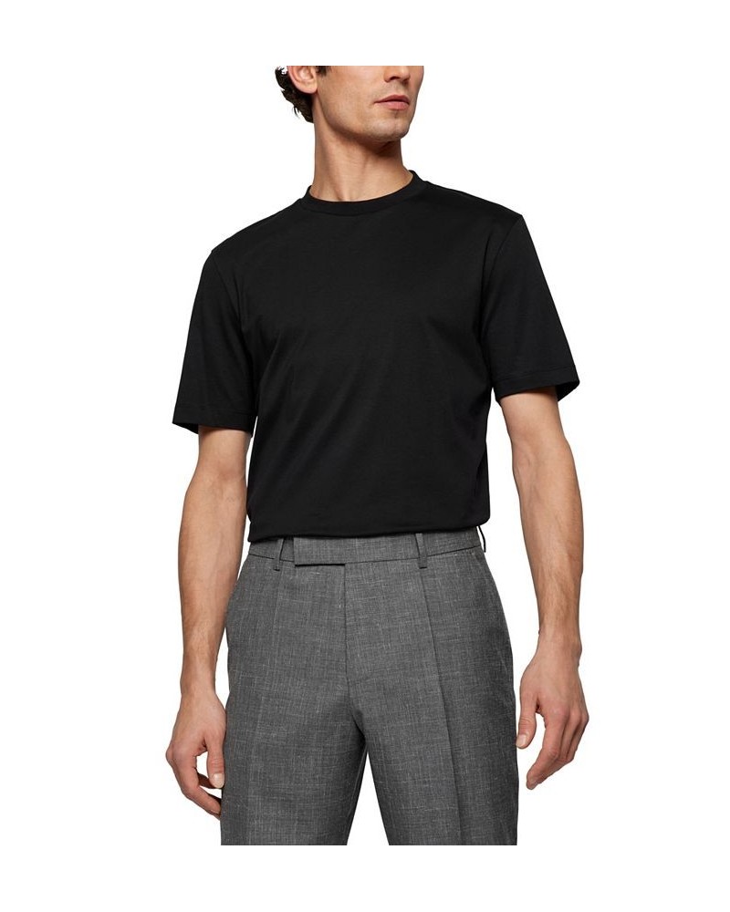 Boss Men's Cotton-Jersey T-shirt Black $34.00 T-Shirts