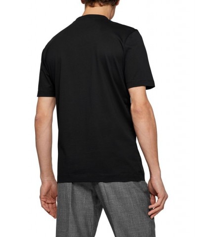 Boss Men's Cotton-Jersey T-shirt Black $34.00 T-Shirts