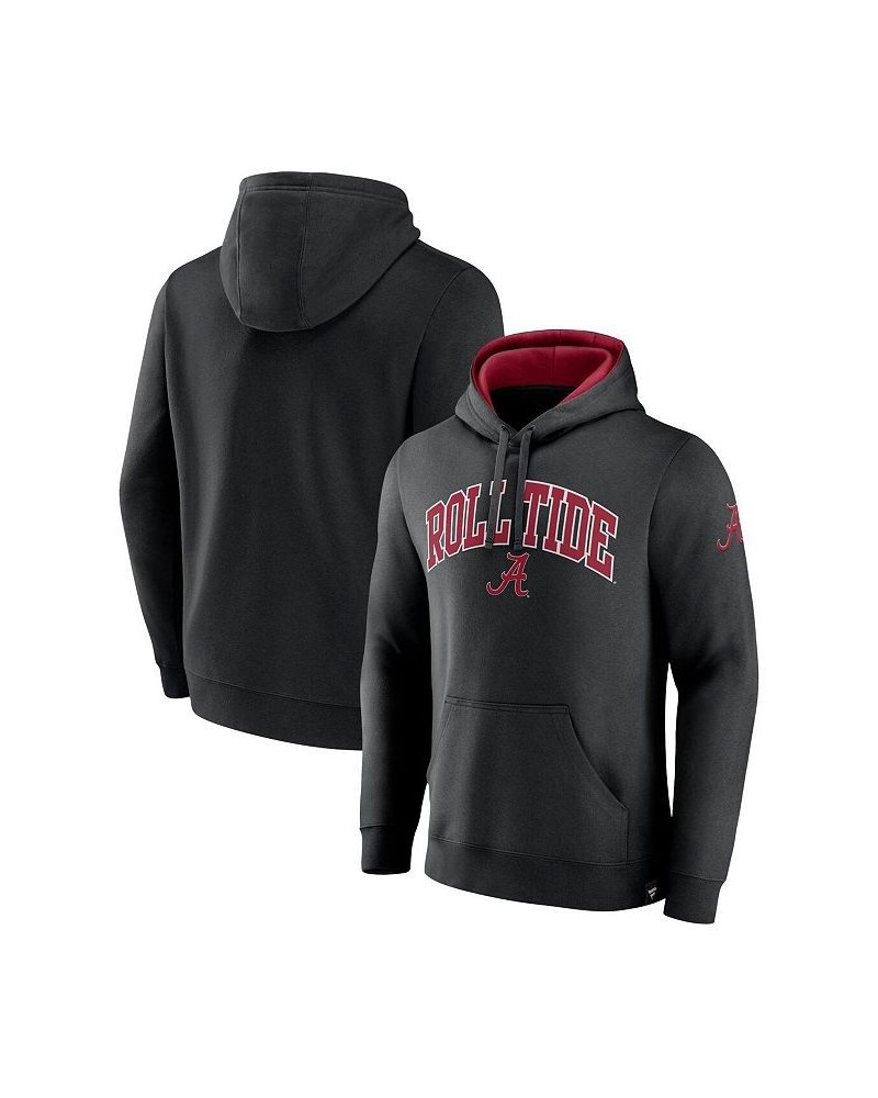 Men's Branded Black Alabama Crimson Tide Arch and Logo Tackle Twill Pullover Hoodie $31.79 Sweatshirt