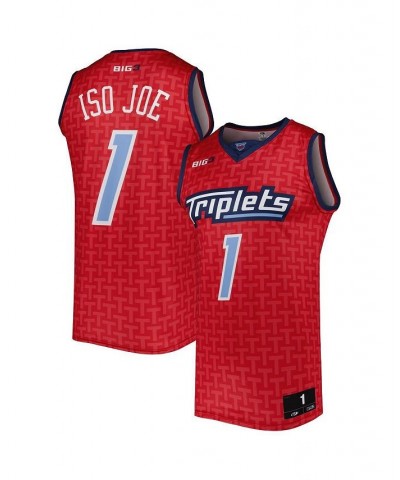 Men's Iso Joe Red Triplets Replica Jersey $38.25 Jersey