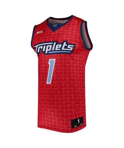 Men's Iso Joe Red Triplets Replica Jersey $38.25 Jersey