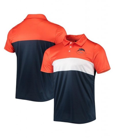 Men's Orange, Navy Chicago Bears Retro Colorblock Polo Shirt $32.99 Polo Shirts