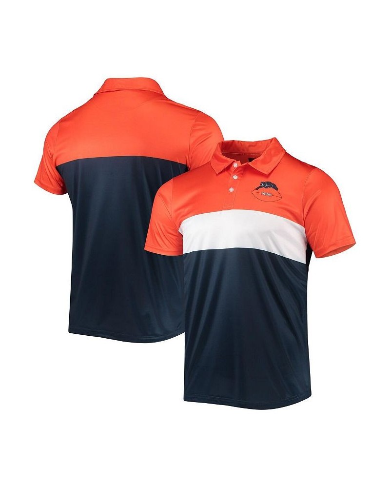 Men's Orange, Navy Chicago Bears Retro Colorblock Polo Shirt $32.99 Polo Shirts