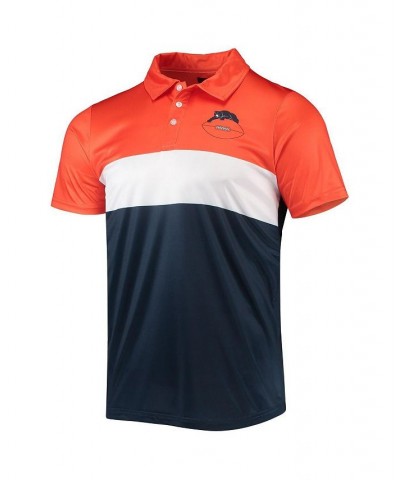 Men's Orange, Navy Chicago Bears Retro Colorblock Polo Shirt $32.99 Polo Shirts