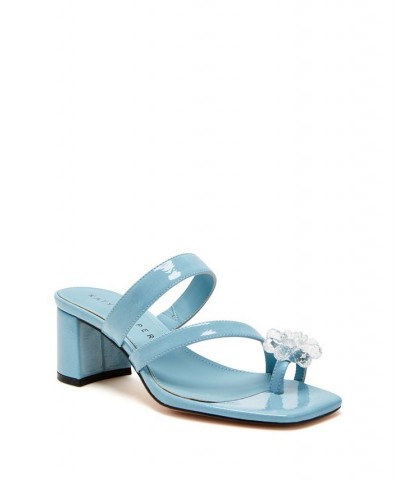 Women's The Tooliped Flower Slip-on Sandals Blue $35.64 Shoes