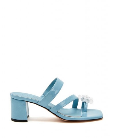 Women's The Tooliped Flower Slip-on Sandals Blue $35.64 Shoes