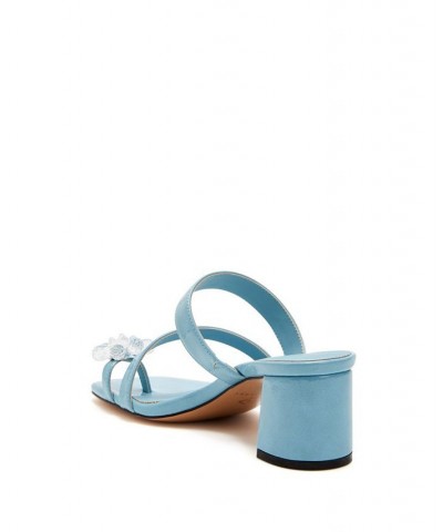 Women's The Tooliped Flower Slip-on Sandals Blue $35.64 Shoes