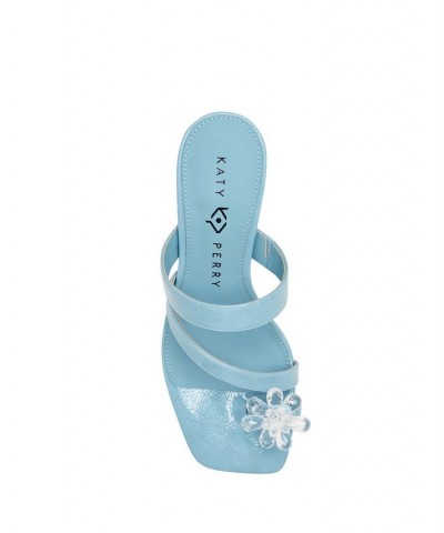 Women's The Tooliped Flower Slip-on Sandals Blue $35.64 Shoes