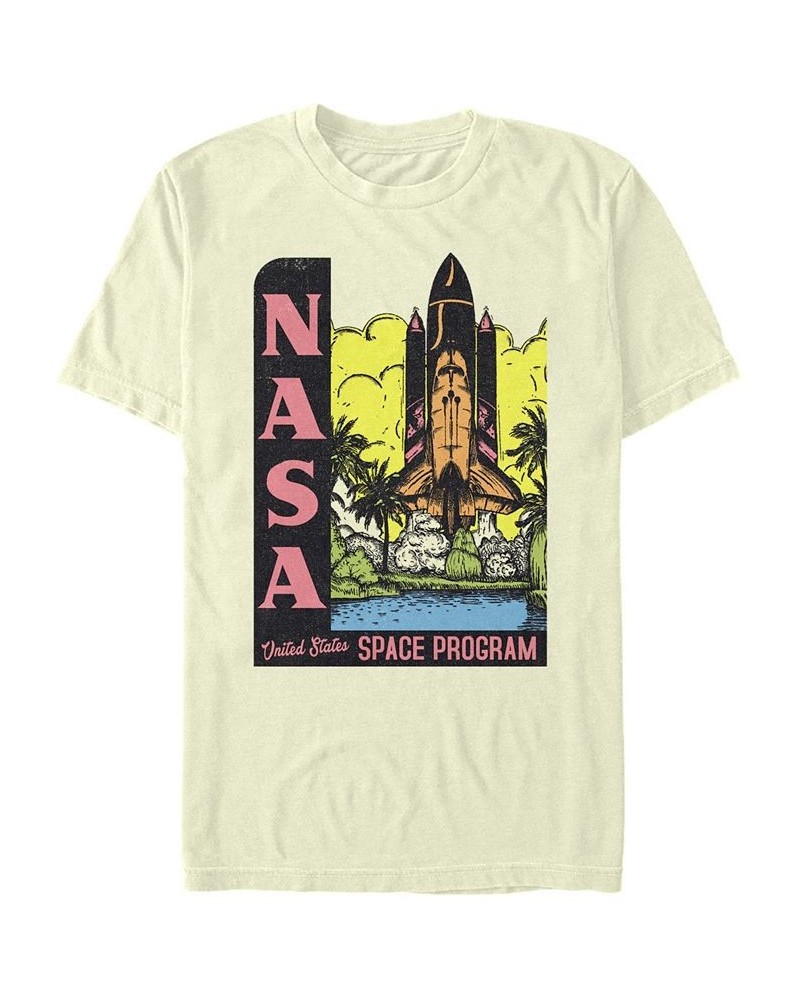 NASA Men's Retro Pop Art United States Space Program Short Sleeve T-Shirt Tan/Beige $19.59 T-Shirts