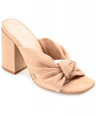 Women's Tabithea Knotted Sandals Tan/Beige $46.55 Shoes