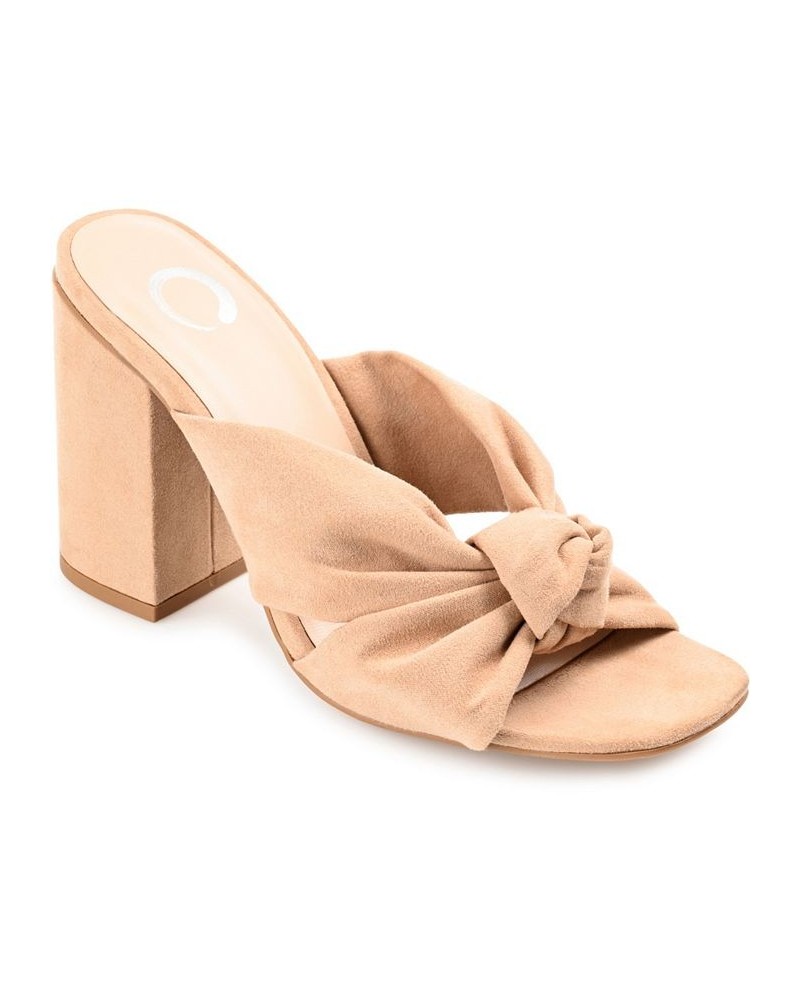 Women's Tabithea Knotted Sandals Tan/Beige $46.55 Shoes