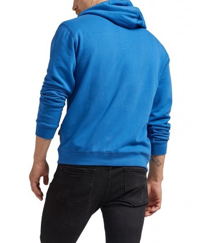 Men's Logo Hoodie Sweatshirt Blue $29.58 Sweatshirt