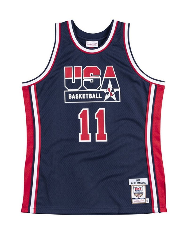 Men's Karl Malone Authentic USA Jersey $89.30 Jersey