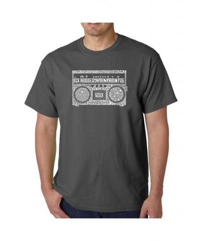 Men's Word Art T-Shirt - Greatest Rap Hits of The 1980's Gray $11.75 T-Shirts