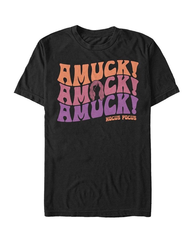 Men's Hocus Pocus Amuck Short Sleeve T-shirt Black $19.59 T-Shirts