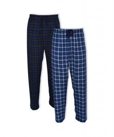 Hanes Men's Big and Tall Flannel Sleep Pant, 2 Pack Blue Plaid and Blackwatch Plaid $17.39 Pajama