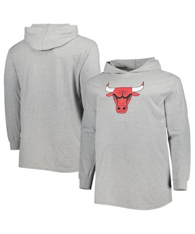 Men's Branded Heather Gray Chicago Bulls Big and Tall Pullover Hoodie $36.00 Sweatshirt