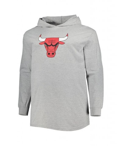 Men's Branded Heather Gray Chicago Bulls Big and Tall Pullover Hoodie $36.00 Sweatshirt