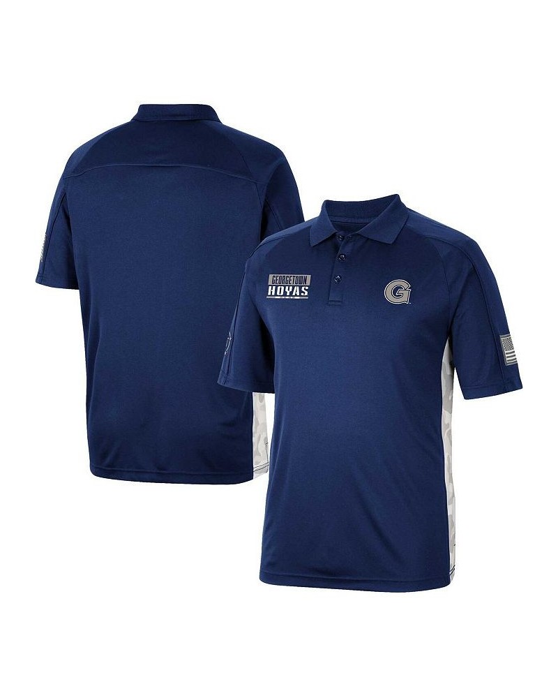 Men's Navy Georgetown Hoyas OHT Military-Inspired Appreciation Snow Camo Polo Shirt $27.00 Polo Shirts