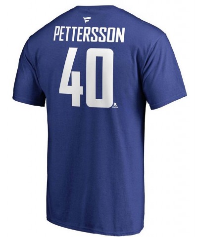 Men's Elias Pettersson Blue Vancouver Canucks Team Authentic Stack Name and Number T-shirt $17.67 T-Shirts