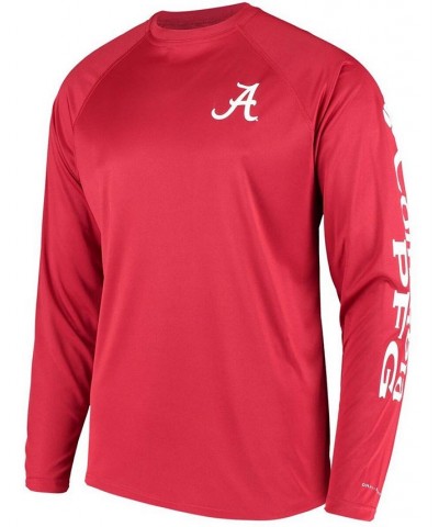 Men's PFG Crimson Alabama Crimson Tide Terminal Tackle Omni-Shade Long Sleeve T-shirt $25.49 T-Shirts