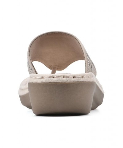 Cienna Comfort Thong Sandals Tan/Beige $31.74 Shoes