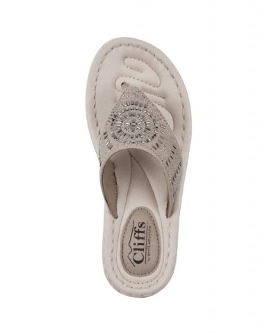 Cienna Comfort Thong Sandals Tan/Beige $31.74 Shoes