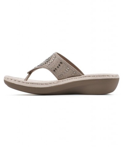 Cienna Comfort Thong Sandals Tan/Beige $31.74 Shoes