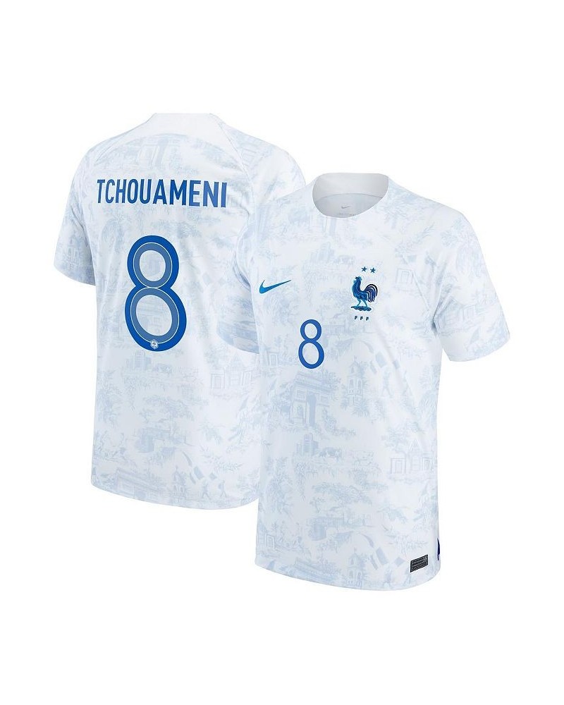 Men's Aurelien Tchouameni White France National Team 2022/23 Replica Away Jersey $60.20 Jersey