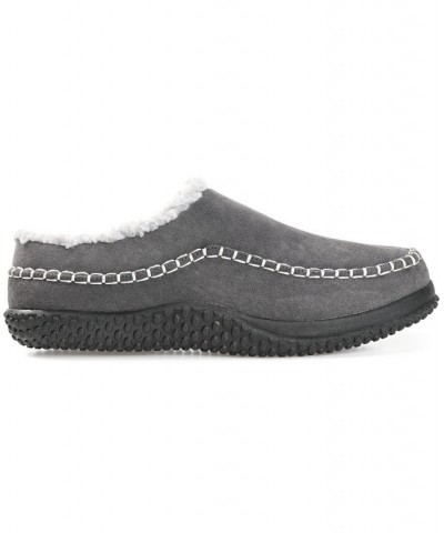 Men's Godwin Moccasin Clog Slippers Gray $29.04 Shoes