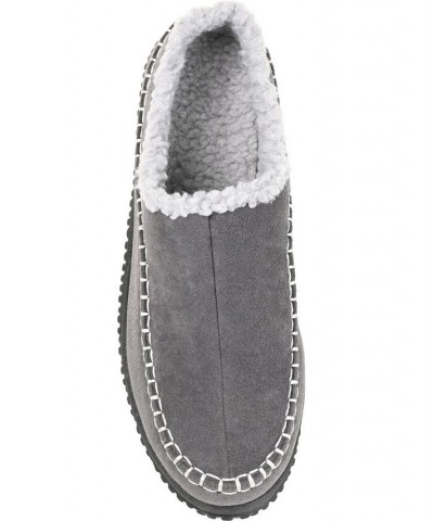 Men's Godwin Moccasin Clog Slippers Gray $29.04 Shoes