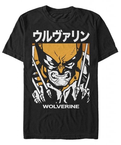 Marvel Men's X-Men Wolverine Kanji Comic Poster, Short Sleeve T-Shirt Black $17.15 T-Shirts