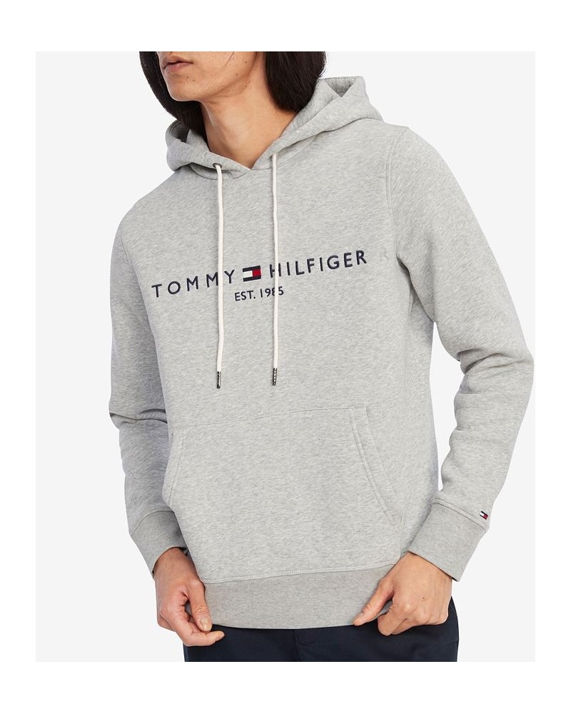 Men's Fleece Logo Pullover Hoodie Sweatshirt Gray $37.38 Sweatshirt