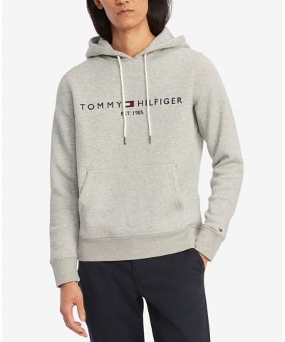 Men's Fleece Logo Pullover Hoodie Sweatshirt Gray $37.38 Sweatshirt