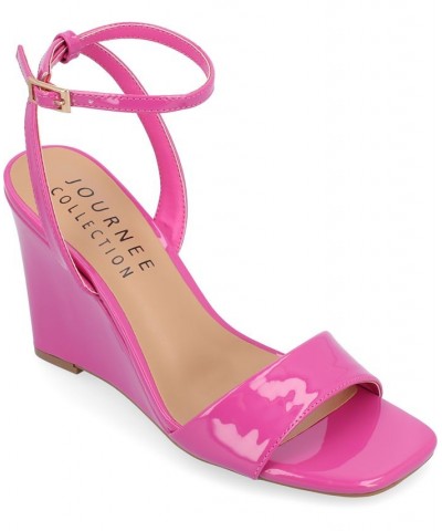 Women's Konna Wedge Sandals Pink $52.99 Shoes