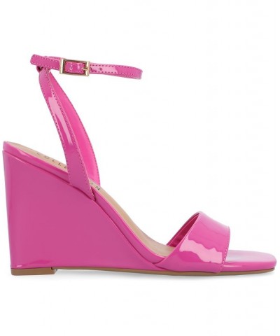 Women's Konna Wedge Sandals Pink $52.99 Shoes