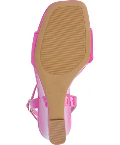 Women's Konna Wedge Sandals Pink $52.99 Shoes