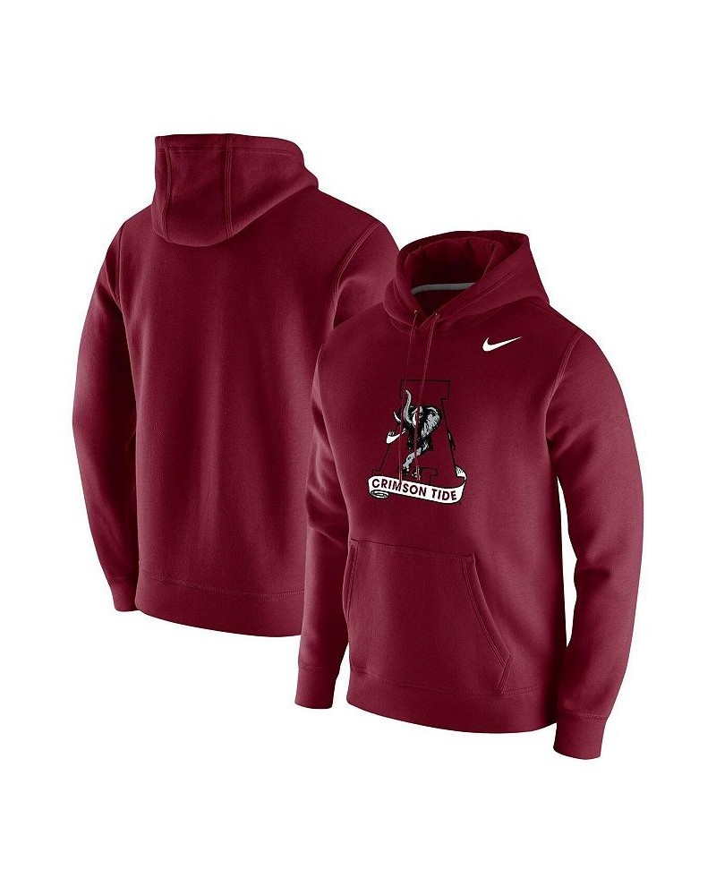 Men's Crimson Alabama Crimson Tide Vintage-Like School Logo Pullover Hoodie $42.50 Sweatshirt