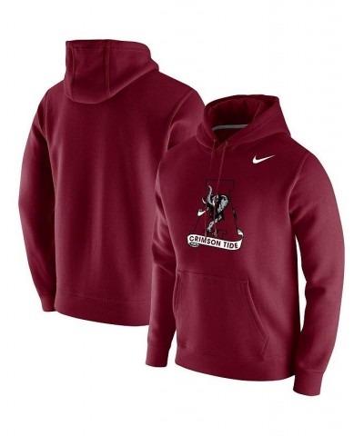 Men's Crimson Alabama Crimson Tide Vintage-Like School Logo Pullover Hoodie $42.50 Sweatshirt