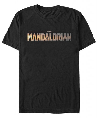 Star Wars The Mandalorian Title Fill Logo Short Sleeve Men's T-shirt Black $20.99 T-Shirts