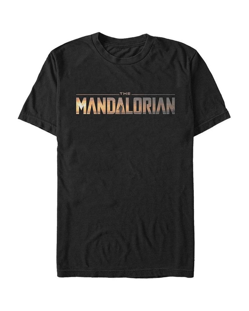 Star Wars The Mandalorian Title Fill Logo Short Sleeve Men's T-shirt Black $20.99 T-Shirts