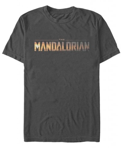 Star Wars The Mandalorian Title Fill Logo Short Sleeve Men's T-shirt Black $20.99 T-Shirts