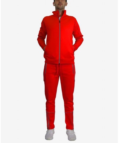 Men's Slim Fit Moisture Wicking Quick Dry Performance Reflective Track Jacket and Jogger Pants, 2 Piece Set PD05 $37.44 Pants
